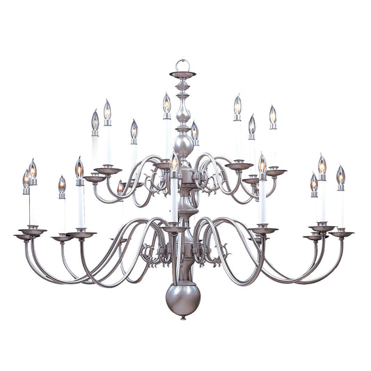Framburg Jamestown 48" x 37" 20-Light Mahogany Bronze Foyer Chandelier