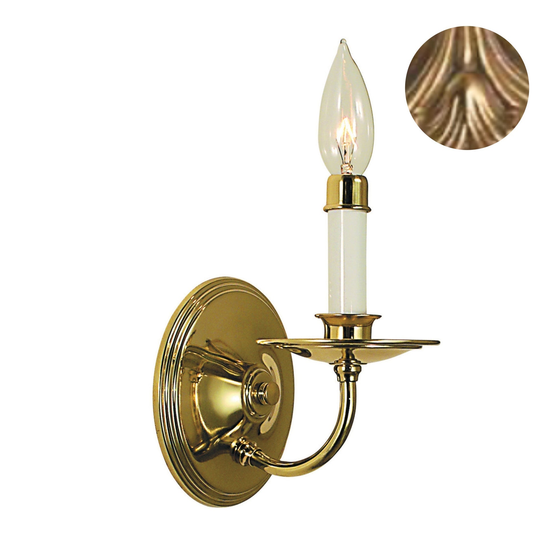 Framburg Jamestown 5" x 10" 1-Light Antique Brass Wall Sconce