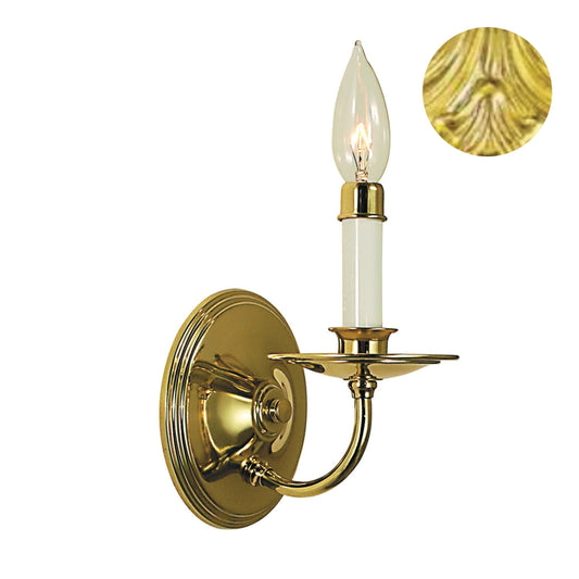 Framburg Jamestown 5" x 10" 1-Light Polished Brass Wall Sconce