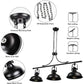 GZBtech Kitchen Island Black Dome 3-Lights Pendant