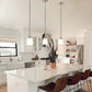 GZBtech Kitchen Island Mini Silver Single Pendant Light