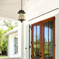GZBtech Rustic Glass Lantern Outdoor Pendant Light