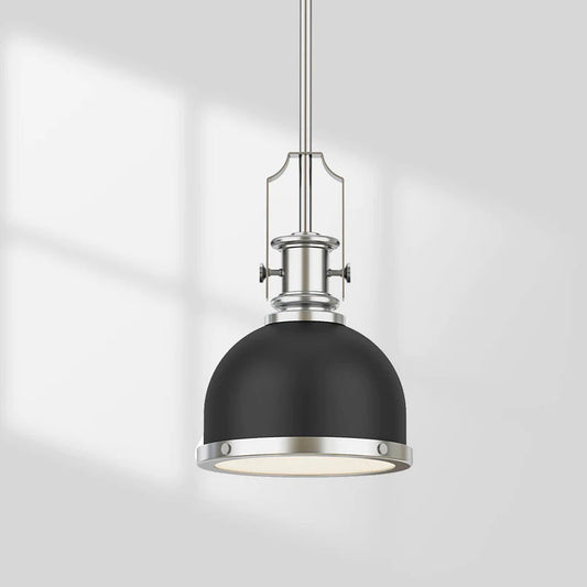 GZBtech Single Black Dome Pendant Light