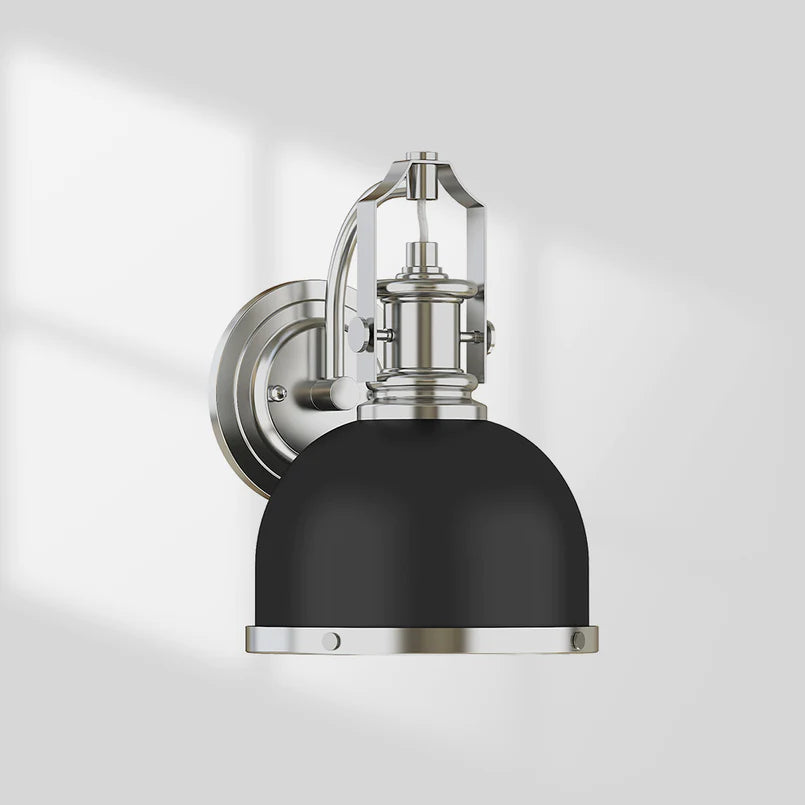 GZBtech Single Dome Black Vanity Light