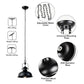 GZBtech Single Industrial Black Dome Pendant light