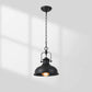 GZBtech Single Industrial Black Dome Pendant light