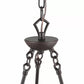 GZBtech Wood Wagon Wheel 23" 6-Light Round Chandelier