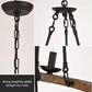 GZBtech Wood Wagon Wheel 23" 6-Light Round Chandelier