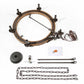 GZBtech Wood Wagon Wheel 23" 6-Light Round Chandelier