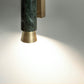 G.Luce Agua 2" 2-Light Guatemala Marble Body Wall Sconce With Bronze Brass Shades