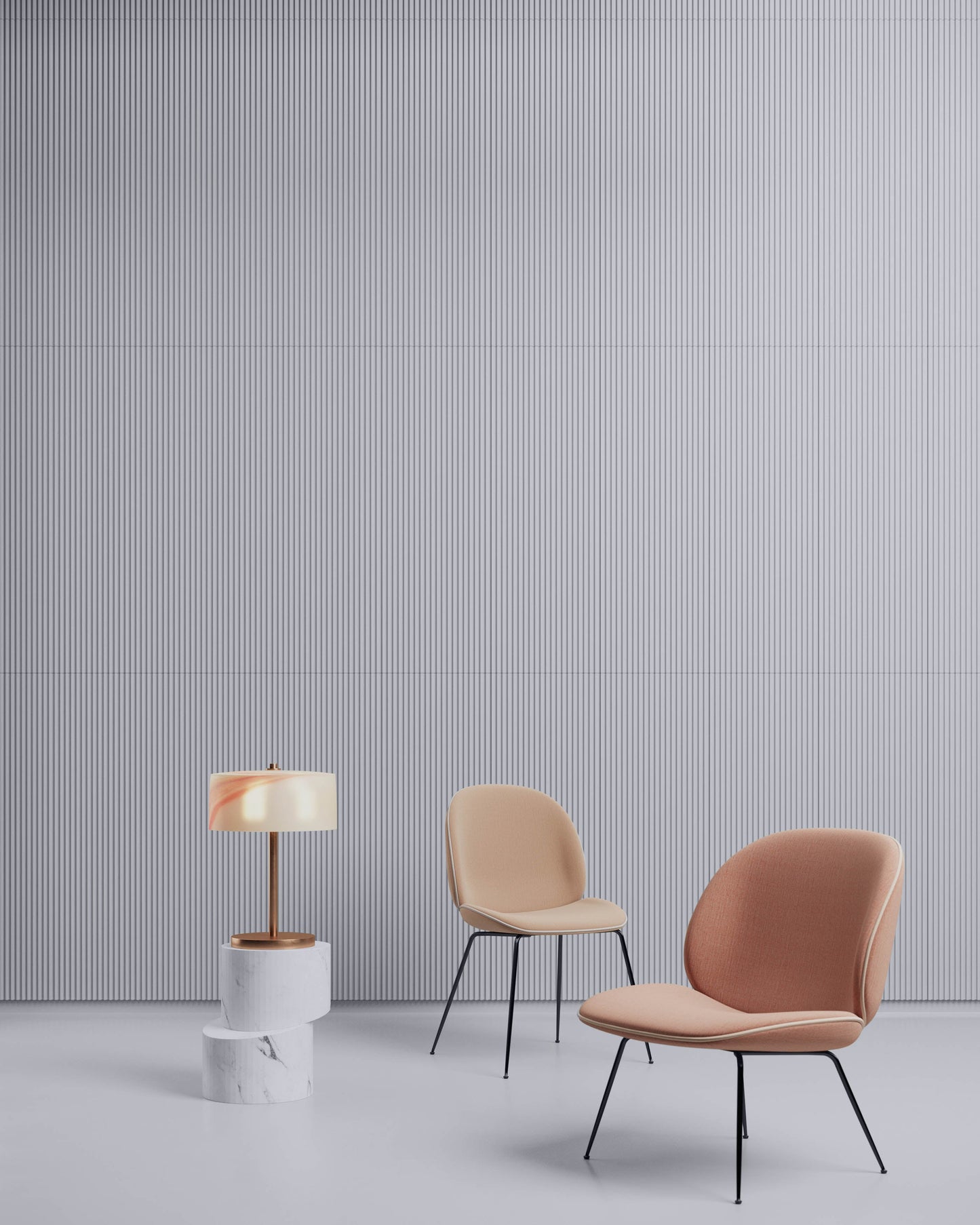 G.Luce Aura 20" 1-Light Satin Light Gold, Copper Or Bronze Finish Table Lamp With Decorative Glass Shade