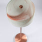 G.Luce Aura 62" 1-Light Satin Light Gold, Copper Or Bronze Finish Floor Lamp With Decorative Glass Shade