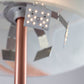 G.Luce Aura 62" 1-Light Satin Light Gold, Copper Or Bronze Finish Floor Lamp With Decorative Glass Shade