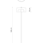 G.Luce Aura 62" 1-Light Satin Light Gold, Copper Or Bronze Finish Floor Lamp With Decorative Glass Shade