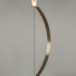 G.Luce Balestra 80" 1-Light Satin Light Gold Finish Floor Lamp With Marble & Brass Base