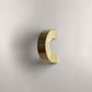 G.Luce Bridget 10" Brass In A Light Satin Gold Finish Wall Lamp