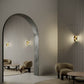 G.Luce Bridget 10" Brass In A Light Satin Gold Finish Wall Lamp