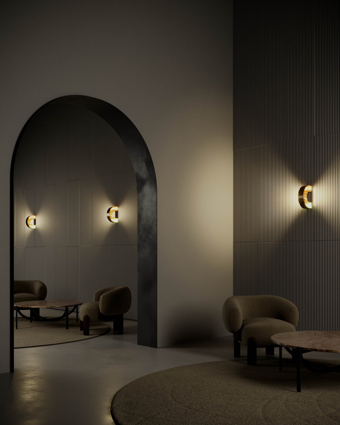 G.Luce Bridget 10" Brass In A Light Satin Gold Finish Wall Lamp