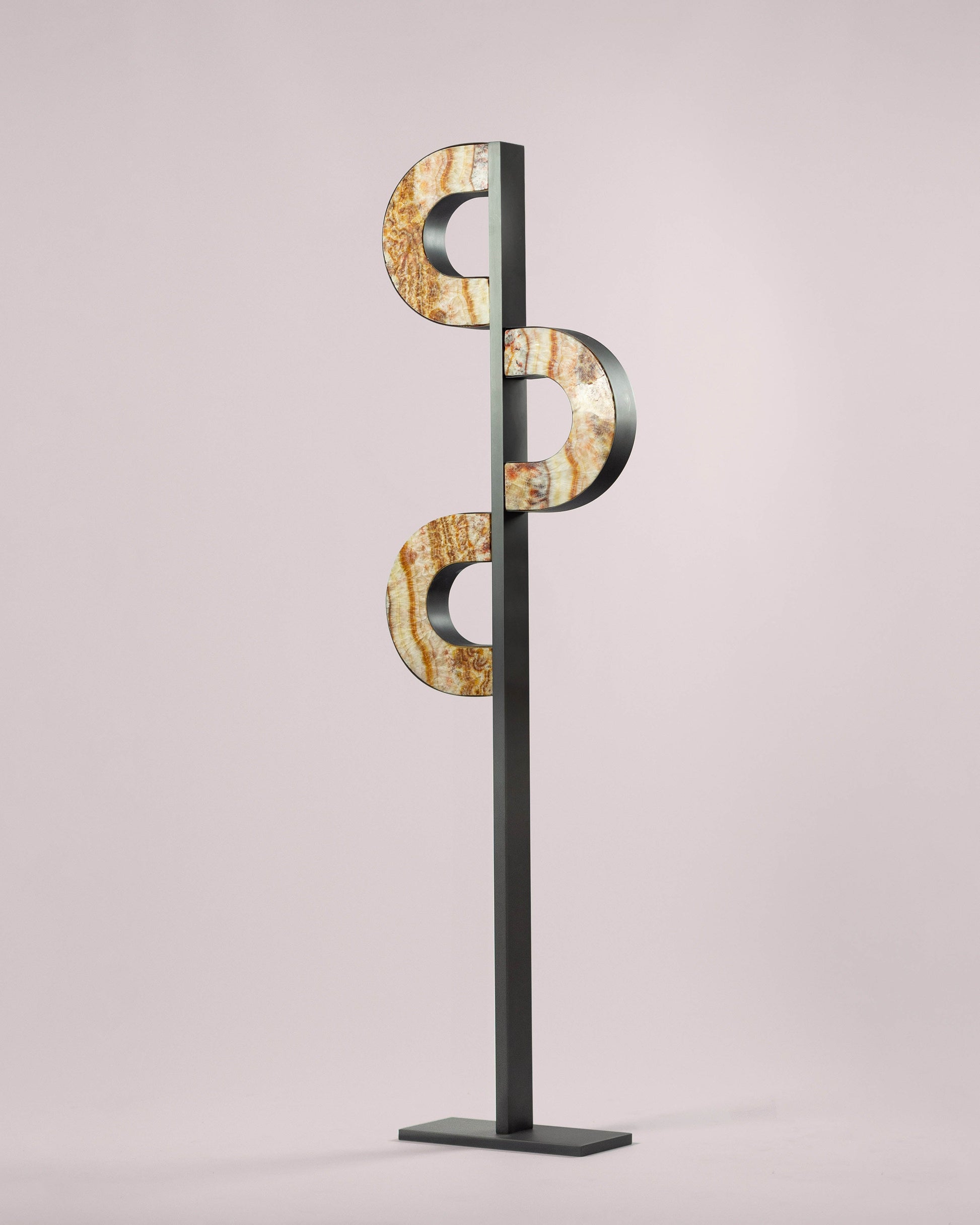 G.Luce Bridget 56" Brass In A Light Satin Gold Finish Floor Lamp