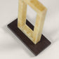 G.Luce Calipso 13" Wood & Amber Onyx Frame Finish Table Lamp
