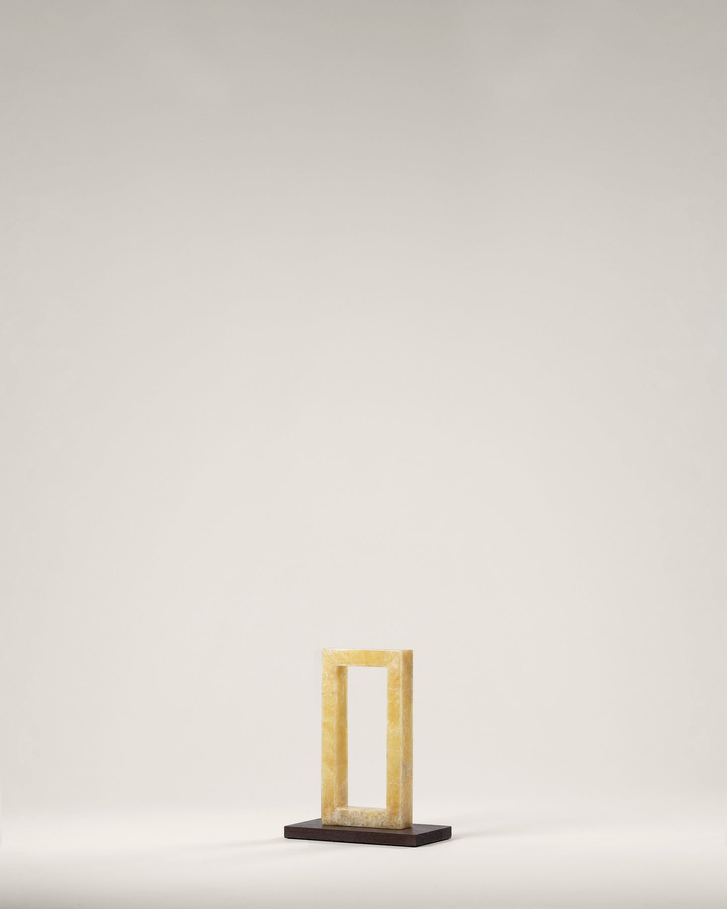 G.Luce Calipso 13" Wood & Amber Onyx Frame Finish Table Lamp