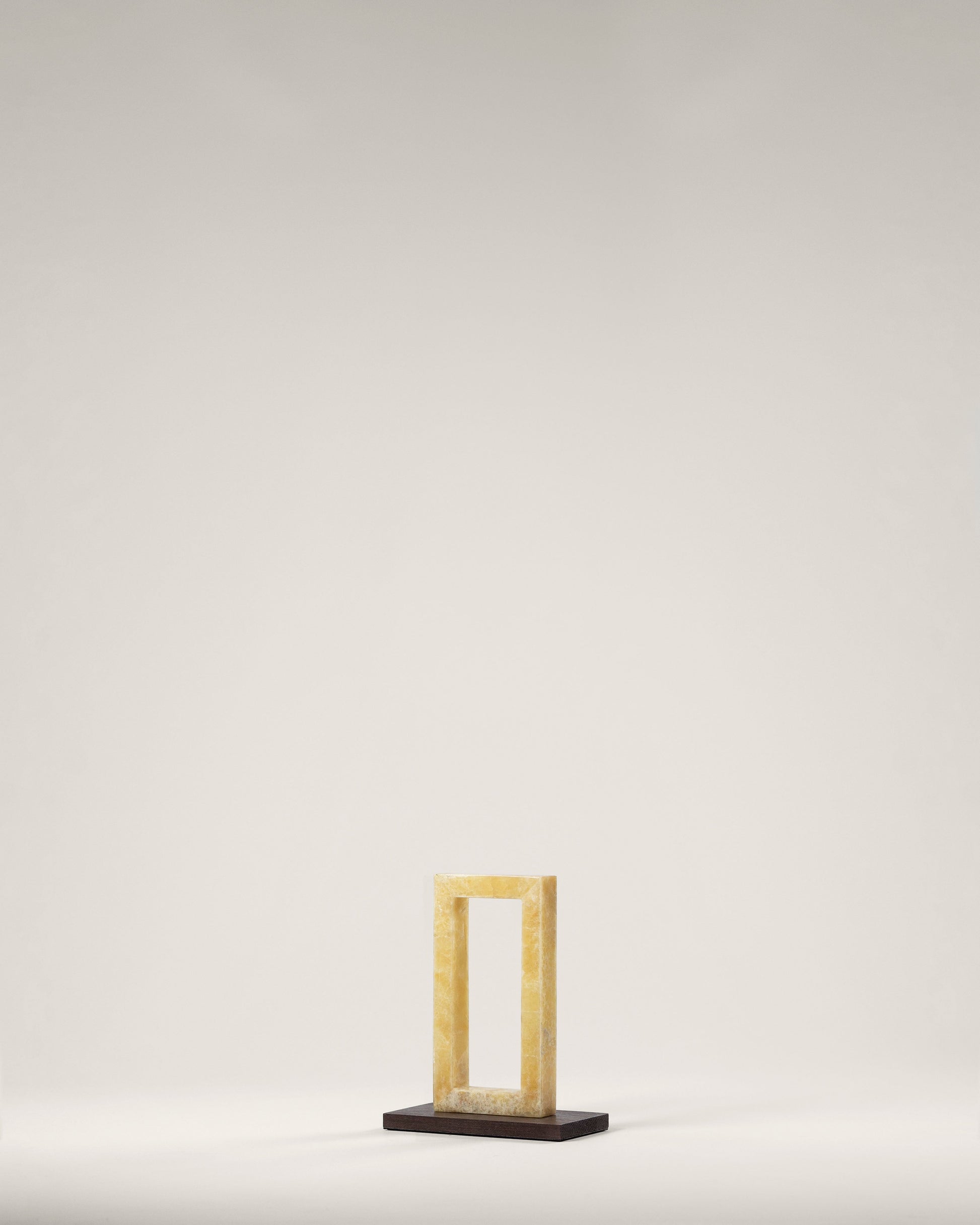 G.Luce Calipso 13" Wood & Amber Onyx Frame Finish Table Lamp