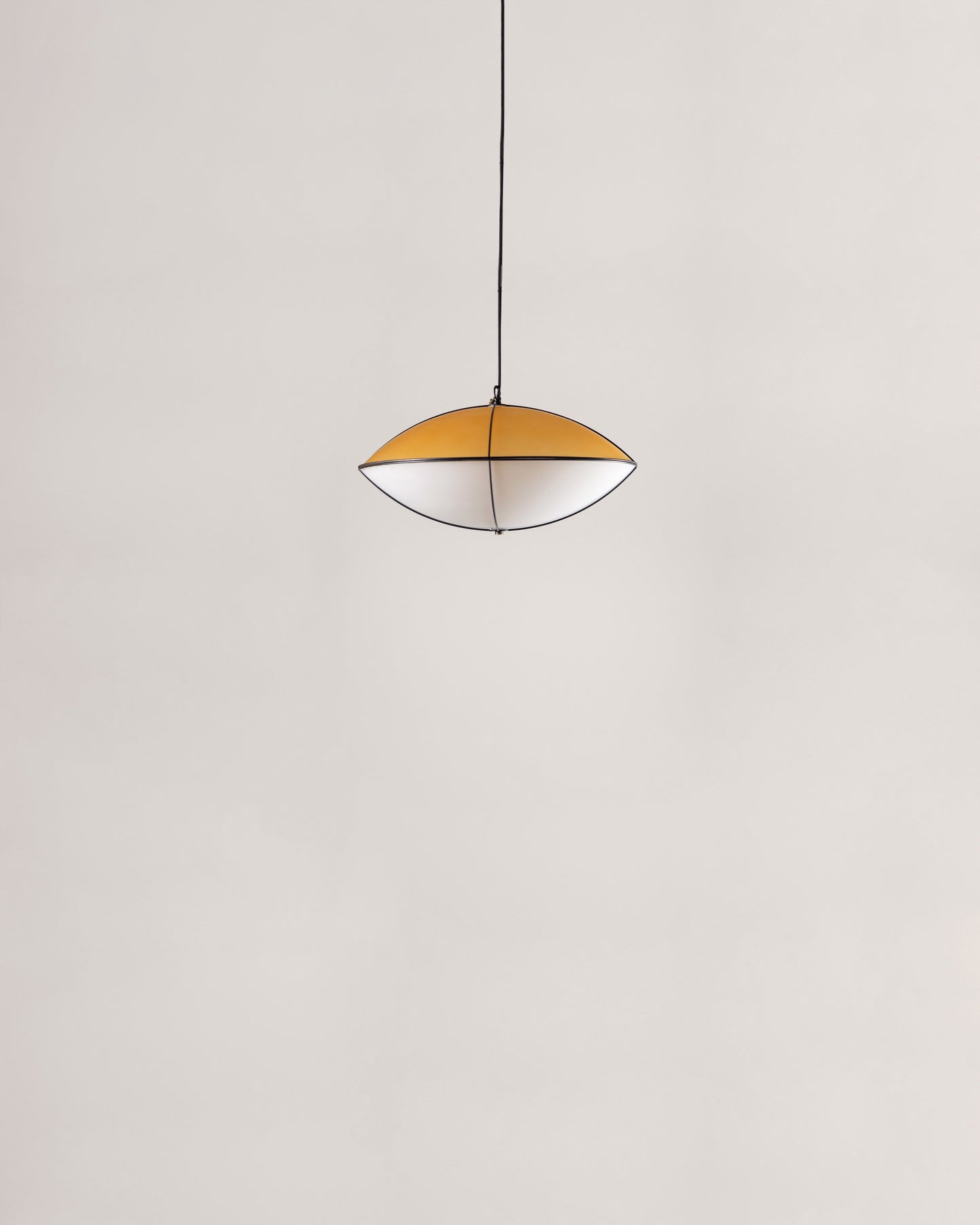 G.Luce Dome 20" Satin & Enamelled Glass Pendant Light