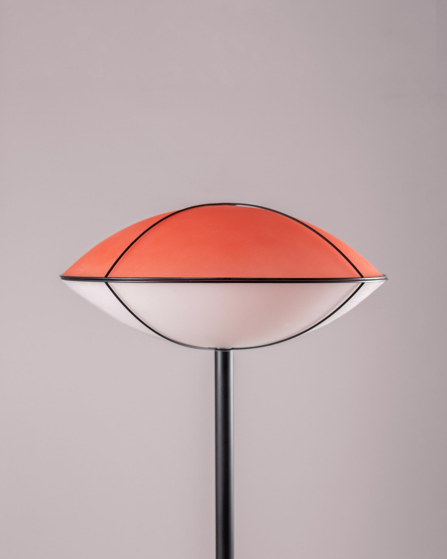 G.Luce Dome 68" Satin & Enamelled Glass Floor Lamp