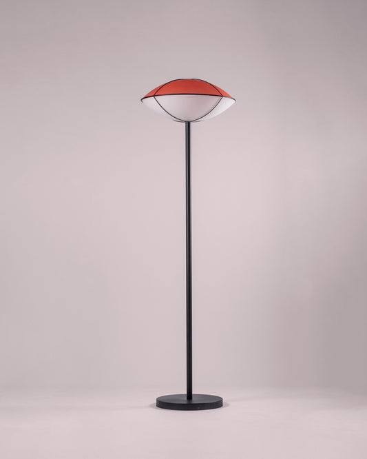 G.Luce Dome 68" Satin & Enamelled Glass Floor Lamp