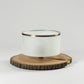 G.Luce Eike 10" Solid Oak Table Lamp With Satin Pyrex Glass Shade