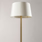 G.Luce Empire Brass In A Light Satin Gold Or Bronze Finish Floor Lamp With Percalline Lampshade