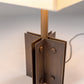 G.Luce Empire Brass In A Light Satin Gold Or Bronze Finish Table Lamp With Percalline Lampshade
