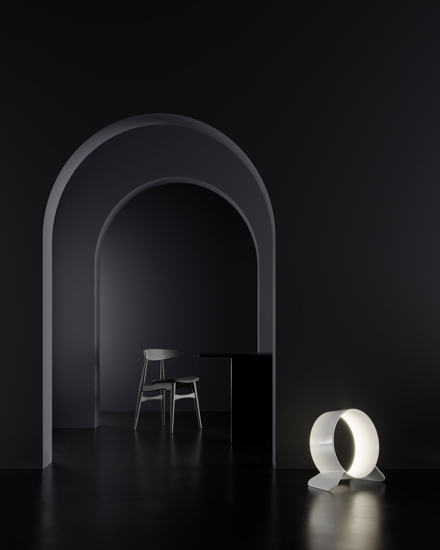 G.Luce Foca 16" Satin Opal Plexiglass Large Table Lamp