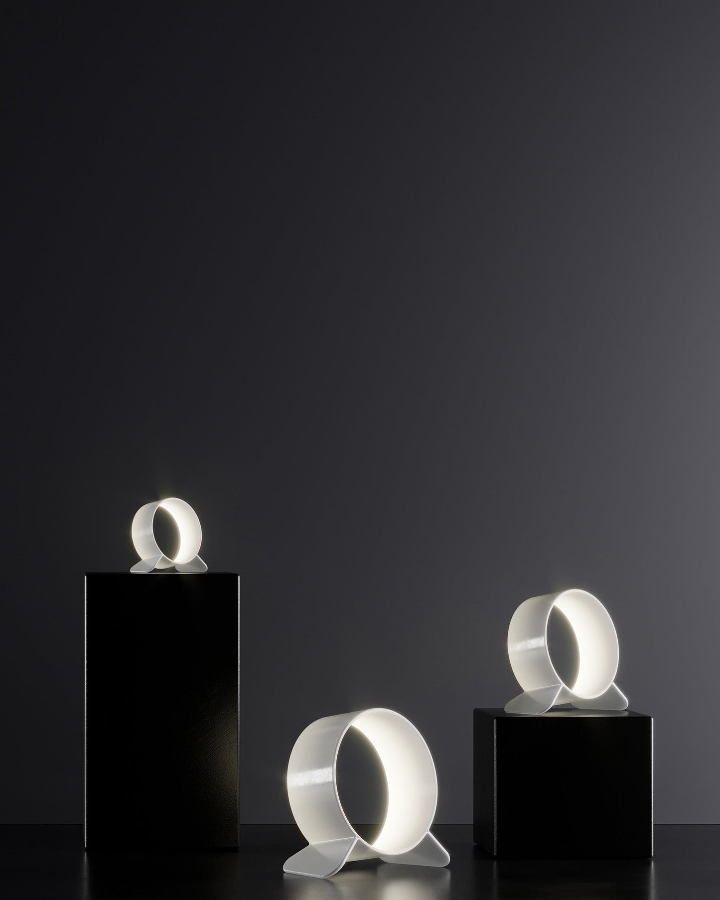 G.Luce Foca 16" Satin Opal Plexiglass Large Table Lamp