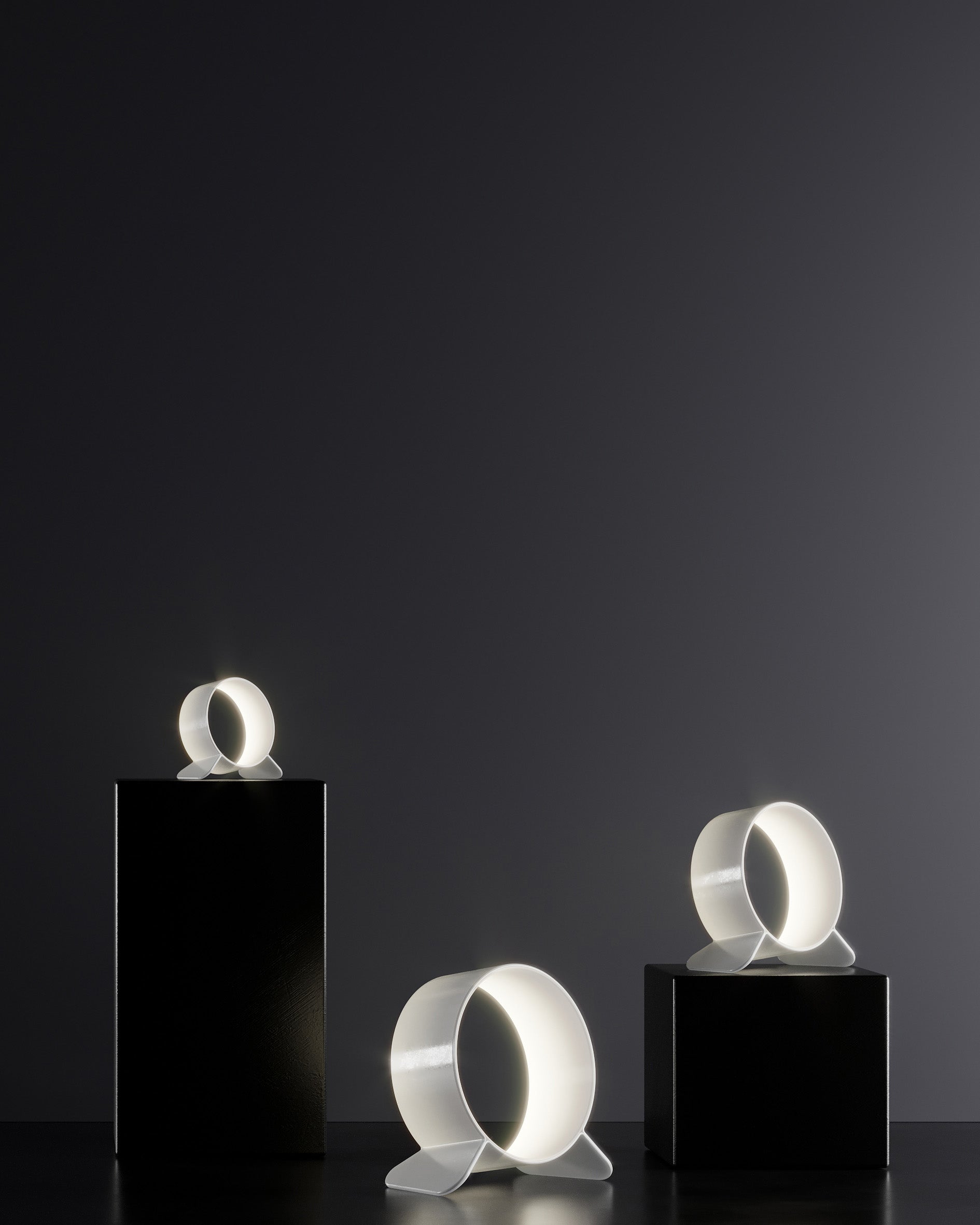 G.Luce Foca 16" Satin Opal Plexiglass Large Table Lamp