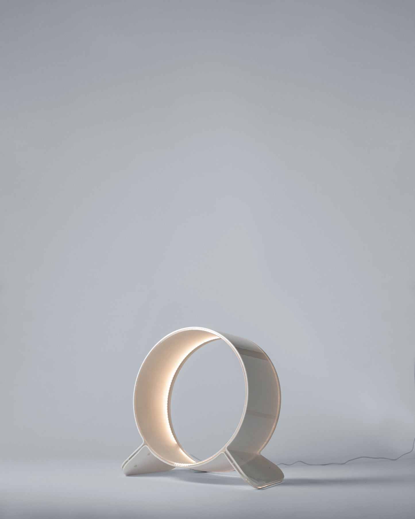 G.Luce Foca 16" Satin Opal Plexiglass Large Table Lamp