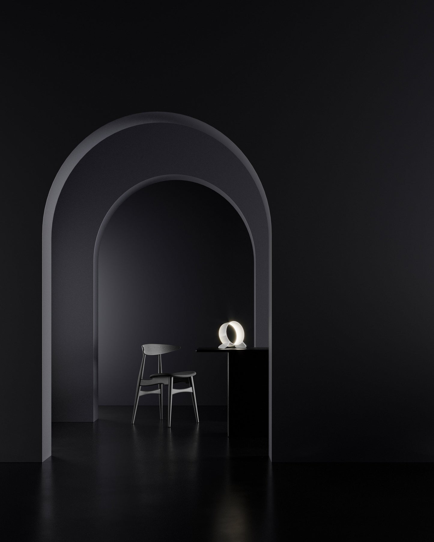 G.Luce Foca 8" Satin Opal Plexiglass Small Table Lamp