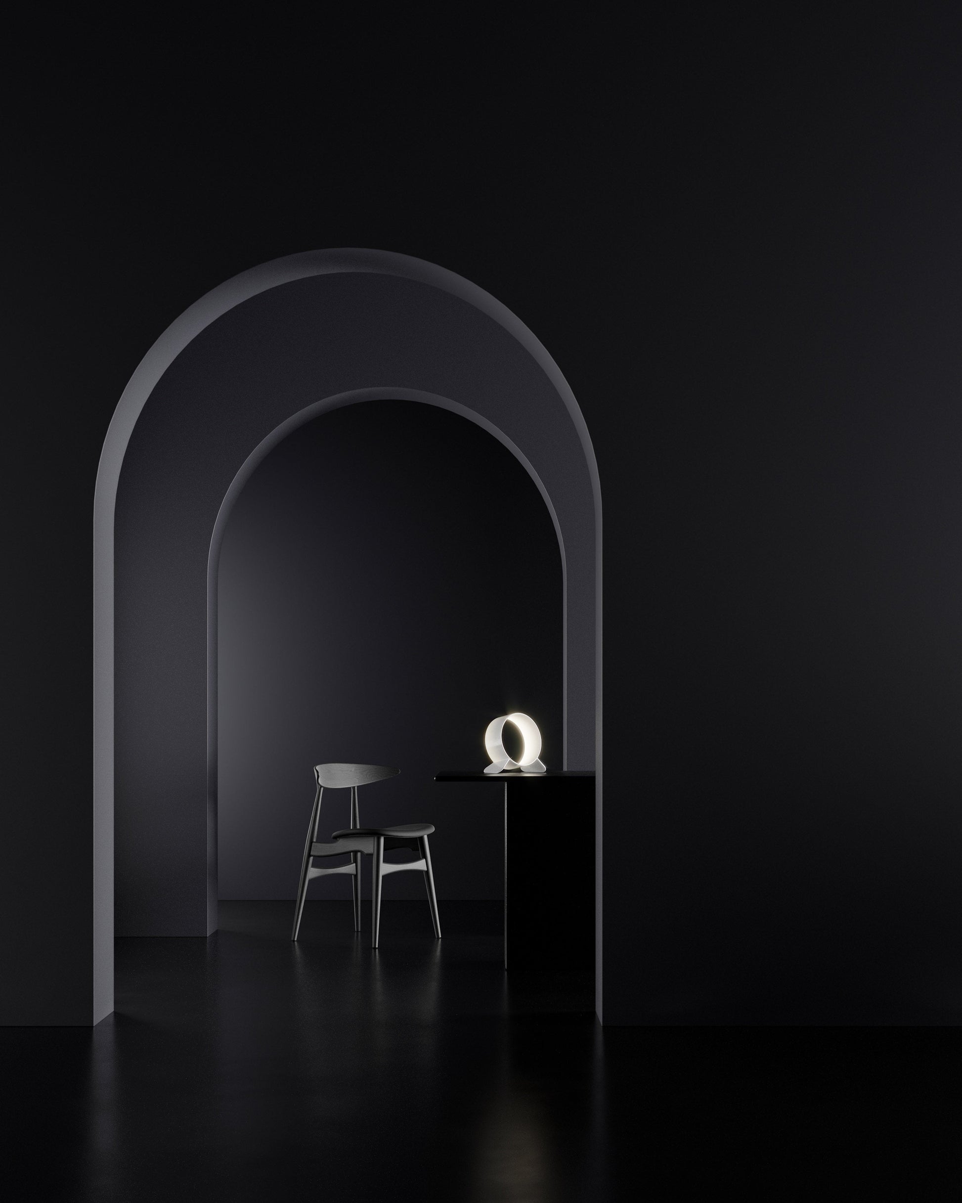 G.Luce Foca 8" Satin Opal Plexiglass Small Table Lamp
