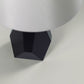 G.Luce Gea Glossy Black Maple Table Lamp With Percaline Shade