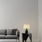 G.Luce Gea Glossy Black Maple Table Lamp With Percaline Shade