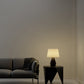 G.Luce Gea Glossy Black Maple Table Lamp With Percaline Shade