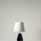 G.Luce Gea Glossy Black Maple Table Lamp With Percaline Shade
