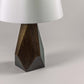 G.Luce Gea Natural Brushed Oak Table Lamp With Percaline Shade