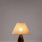 G.Luce Gea Natural Brushed Oak Table Lamp With Percaline Shade