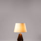 G.Luce Gea Natural Brushed Oak Table Lamp With Percaline Shade