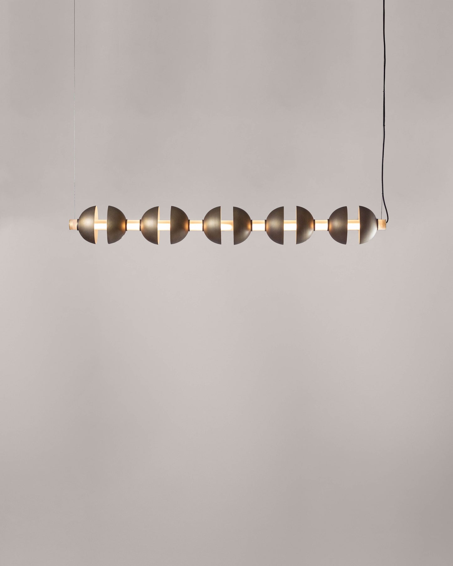 G.Luce Generator 51" 5-Light Bronze & Satin Plexiglass Pendant Light