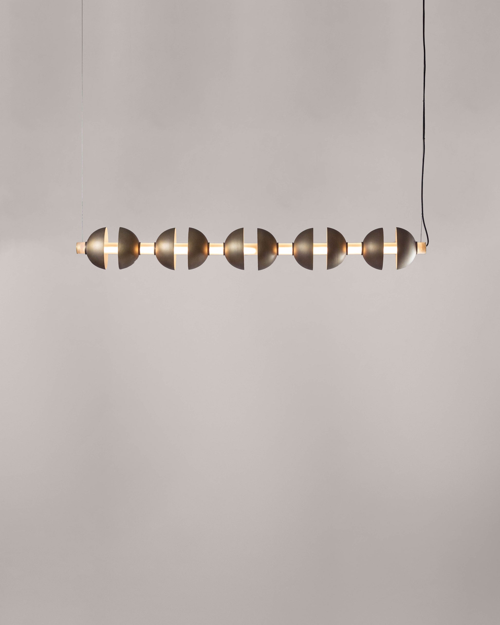 G.Luce Generator 51" 5-Light Bronze & Satin Plexiglass Pendant Light