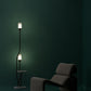 G.Luce Ivy Light Satin Gold Finish & Emperador Marble Floor Lamp