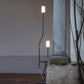 G.Luce Ivy Light Satin Gold Finish & Emperador Marble Floor Lamp