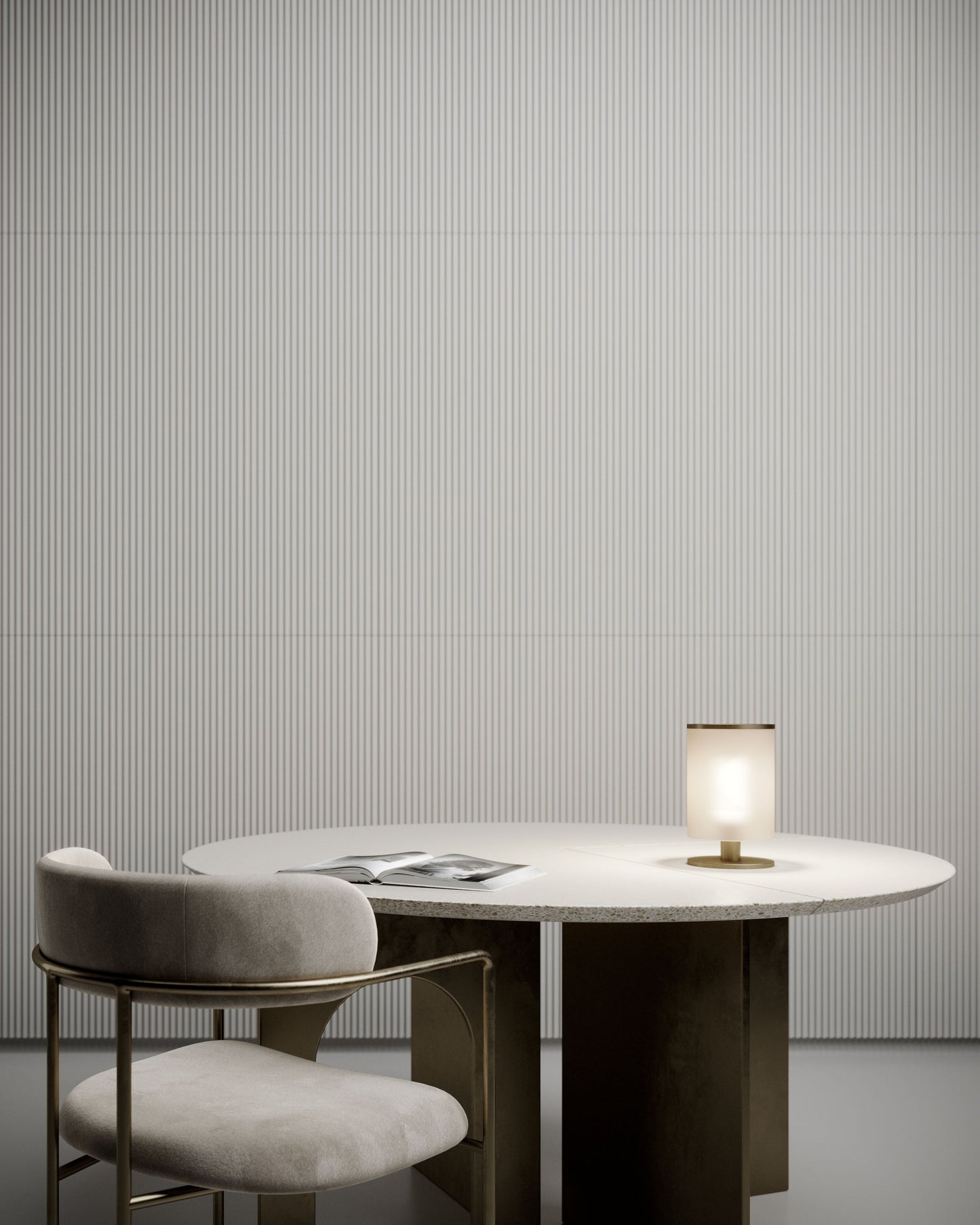 G.Luce Lucciola 10" Large Light Bronzed Brass Finish Table Lamp With Satin Pirex Glass Diffuser